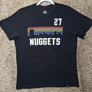 47 Brand Denver Nuggets Jamal Murray black Rainbow Skyline T-Shirt - #27